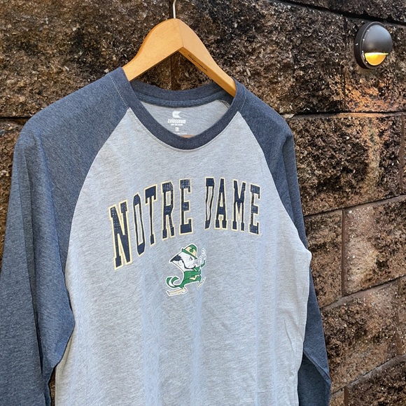 Notre Dame Long-Sleeve Tee- Size Large - Picture 3 of 4
